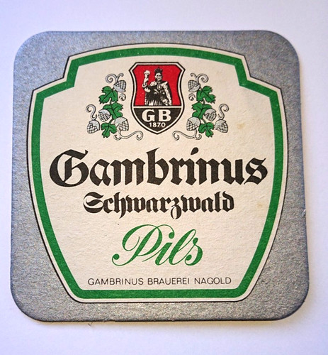 Bierdeckel gambrinus pils der - bierdeckel,