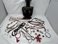 Großes Modeschmuck Konvolut Kette Brosche Vintage Boho Ethno Hippie Set