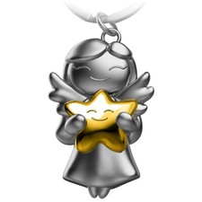 Star Schutzengel Schlüsselanhänger - Glücksengel mit Stern - Engel Glücksbringer