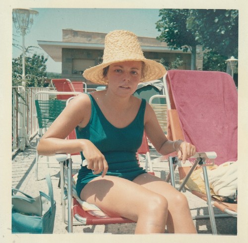 Foto schöne frau badeanzug - frau, im