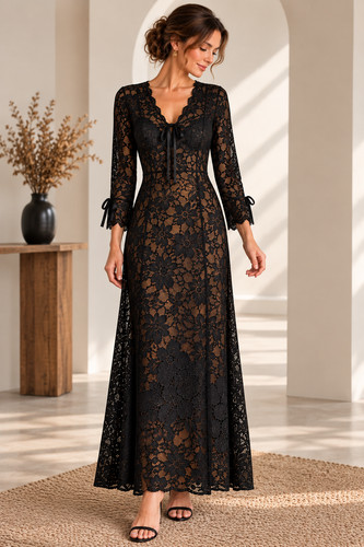 Marjolaine lange spitzen - marjolaine, spitzen-robe