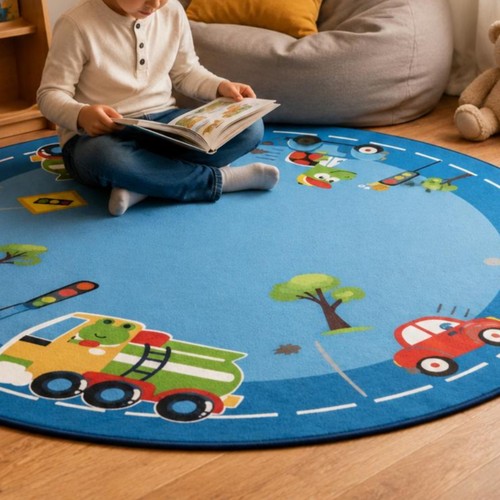 Runder spielteppich dekorativ - runder,
