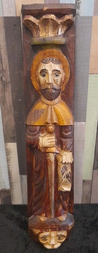 Handgeschnitzte heiligenfigur - handgeschnitzte,