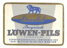 altes Bieretikett Löwenbräu