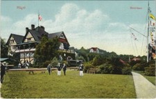 Old postcard Essen hill