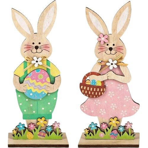 Osterhase deko holz stück - osterhase,