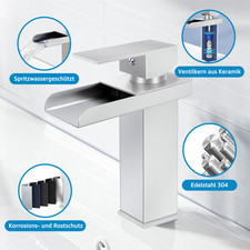 Wasserhahn Waschtischarmatur Badarmatur Bad Waschbecken Einhand Mischbatterie DE