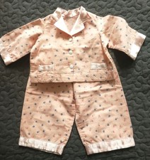 süsser alter  Puppen Flanell Schlafanzug Pyjama für große Babypuppen o. Reborn