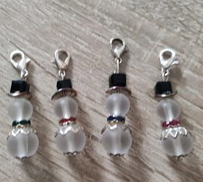 Schneemann weiß Silber Perle