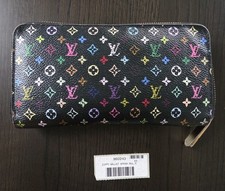 ORIGINAL LOUIS VUITTON?ZIPPY WALLET?SCHWARZ BUNT MURAKAMI MONOGRAM GELDBEUTEL