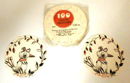 Ddr tropfdeckchen mit - ddr, frau