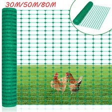 Warnnetz Schutznetz Fangnetz Auffangnetz Fangzaun 30/50/80m Absperrzaun Waldzaun