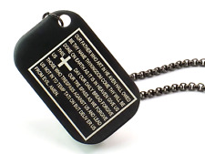 BESTEEL Edelstahl-Anhänger-Halskette Hundemarke Kreuz Gebet Vater unser; K1 1910