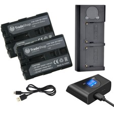 Dual LCD Ladegerät + 2x Akku 2000mAh für Sony DSC-F707 DSC-F717 DSC-F828 DSC-S85