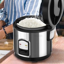 Reiskocher Reiskocher mit Dampfgareinsatz 400 Watt Reis Kocher Dampfgarer