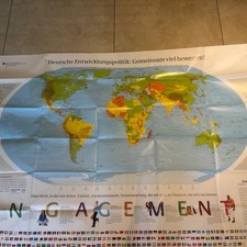 Weltkarte Poster Landkarte 138 x 97 cm Neu