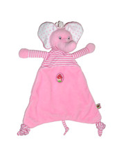 Die Spiegelburg rosa weiß Elefant mit Pilz Schmusetuch Schnuffeltuch Baby Glück