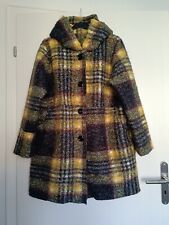 Neu ? Made In Italy ? Mantel Übergangsmantel Kariert Kapuze Mehrfarbig Gr. 48