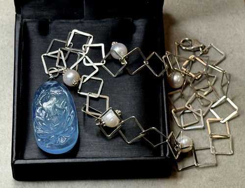 Kette anhänger aquamarin - anhänger, mit