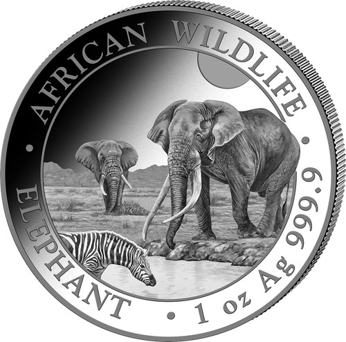 Unze silber somalia - 1, elefant