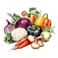 Wandbild Gemüse Obstkorb