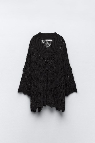 Zara schwarzer pointelle - schwarzer,