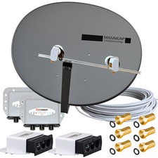 4-TV MAXIMUM E-85 voreingestellte Anlage TÜRKSAT + ASTRA Quad LNB 0,1 dB HQ