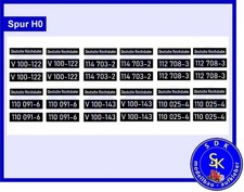 Loknummern DDR Deutsche Reichsbahn V100 Diesellok Aufkleber Modellbahn - Spur H0