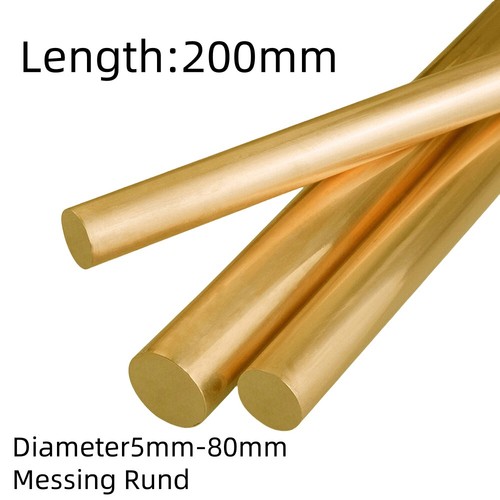 5mm 80mm messing rund - 5mm-80mm, 200mm