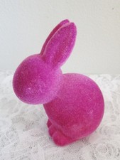 Osterhase beflockt 10 cm Hase