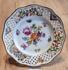 Schumann Porzellan Durchbtuchteller, handbemalt