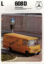 Prospekt Datenblatt Mercedes Benz LKW L608 D von 9. 1973