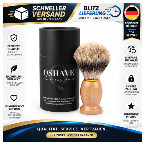 Qshave rasierpinsel qm3202 aus - rasierpinsel,