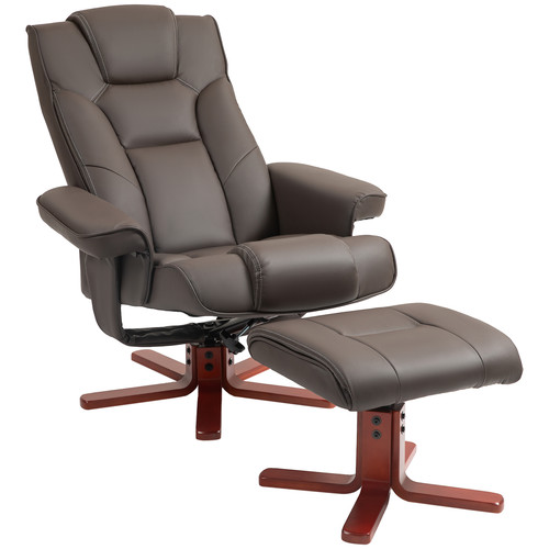 Relaxsessel fußhocker braun - &,