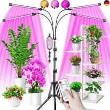 EWEIMA Pflanzenlampe LED, Pflanzenlicht Vollspektrum mit Ständer, 4 Kopf 80 