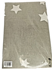 Neu OVP Vorhang 2er Set mit Bügelband Grau Sterne Größe 140 x 245 cm  2.Wahl #