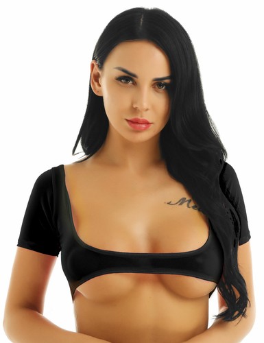 Damen mesh crop - crop, kurzarm