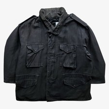 Vintage 90s Herren Alpha Industries Brown M65 Cold Weather Field Jacket, Utility