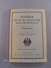 72155: Vorschrift LEITFADEN FÜR DEN DIENSTUNTERRICHT IN DER REICHSMARINE, 1934