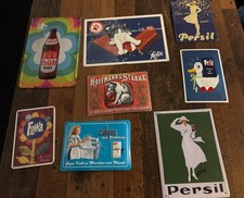 8x Deko Blech Schilder