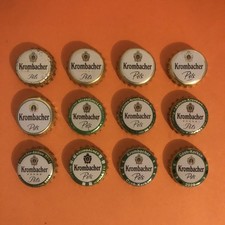 12 verschiedene Kronkorken der Brauerei Krombacher / Sorte: PILS