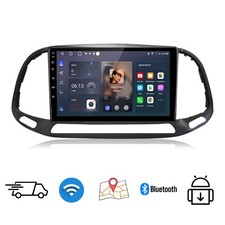 9'' Android 14 Autoradio Carplay GPS Nav WIFI BT DAB+ 64G Für Fiat Doblo 15-2019