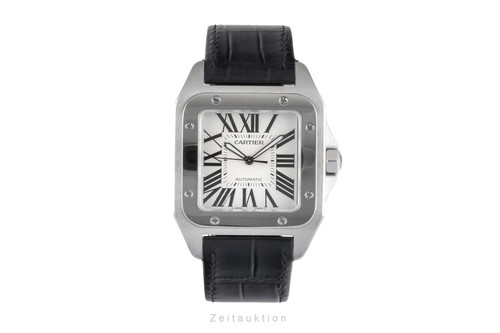 Cartier santos 100 - santos, edelstahl