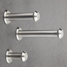 SOTECH Garderobenhaken LEON Ø 10/15mm Edelstahl Kleiderhaken zum Hinterschrauben