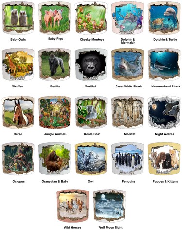 Kinder wandkunst jungle tiere - kinder,