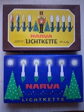 2x Defekt - DDR NARVA 10 Kerzen Christbaumbeleuchtung Lichtkette Lichterkette
