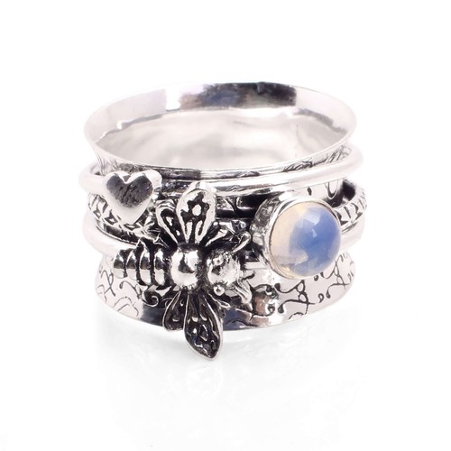 Versilbert spange ring - spange,