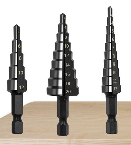 3tlg stufenkegelbohrer set hss - set,