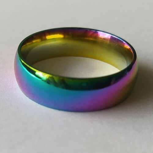 Regenbogen ring 6mm - 🌈,