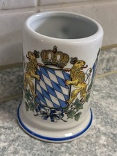 kleiner Bavaria Keramik Bierkrug, Wappen Bayern